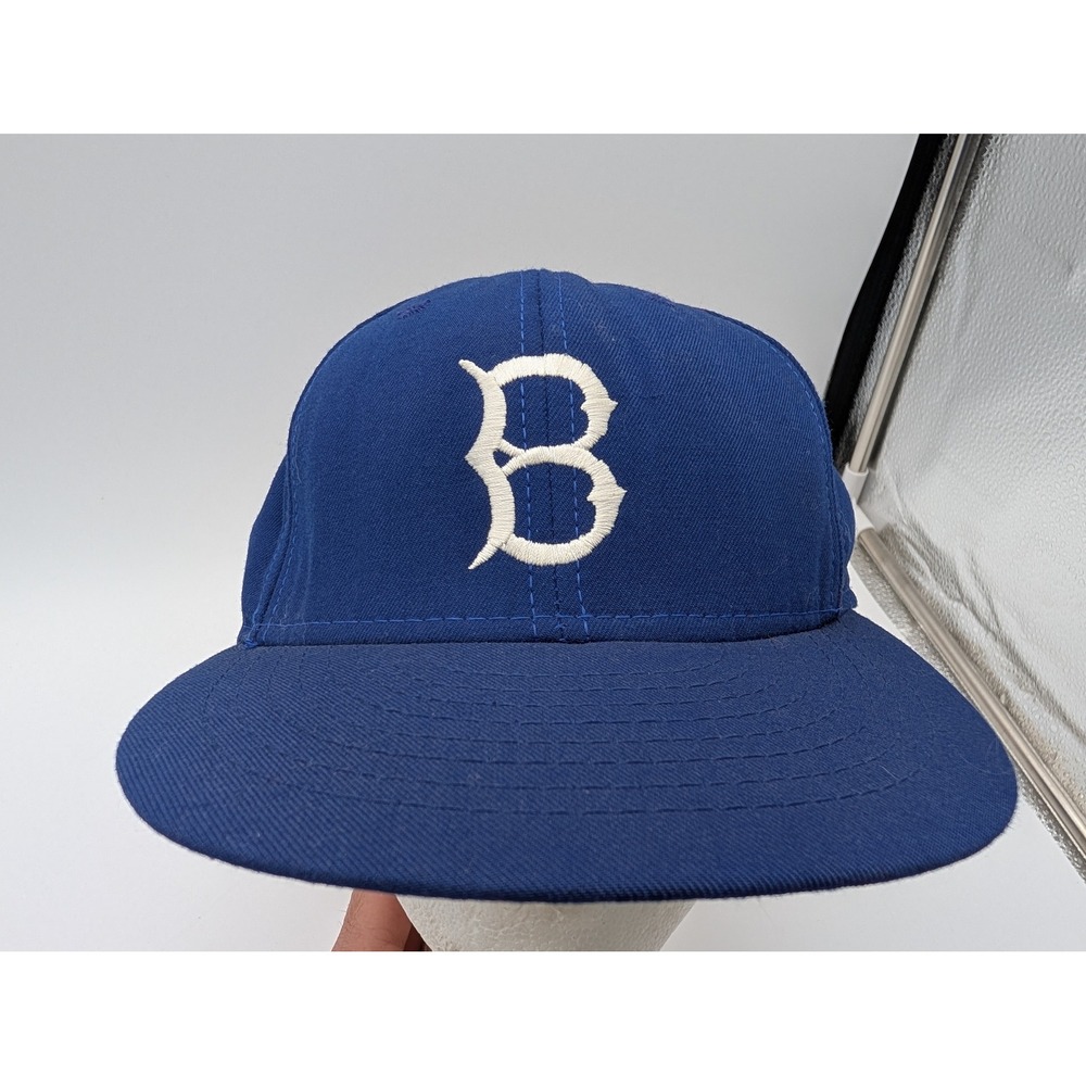 Vintage American Needle Brooklyn Dodgers Fitted Hat Size 7 1/4 Blue MLB USA Made